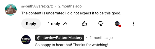 YouTube comment recommending the series